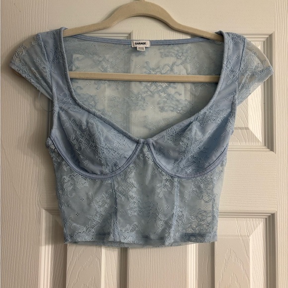 Garage Lace Blue Tee - Picture 2 of 4